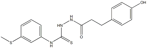 N1-[3-(METHYLTHIL)PHENYL]-2-[3-(4-HYDROXYPHENYL)PROPANOYL]HYDRAZINE-1-CARBOTHIOAMIDE Struktur