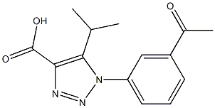 1-(3-Acetyl-phenyl)-5-isopropyl-1H-[1,	2,	3]triazole-4-carboxylic	acid Struktur