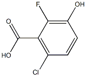 6-CHLORO-2-FLUORO-3-HYDROXYBENZOIC ACID Struktur