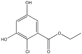 2-CHLORO-3,5-DIHYDROXYBENZOIC ACID ETHYL ESTER Struktur