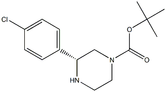 (R)-4-BOC-2-(4-CHLOROPHENYL)PIPERAZINE Struktur