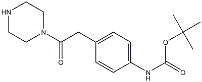 TERT-BUTYL 4-(2-OXO-2-PIPERAZIN-1-YLETHYL)PHENYLCARBAMATE Struktur