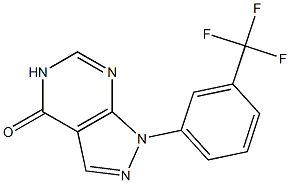 1-[3-(TRIFLUOROMETHYL)PHENYL]-1,5-DIHYDRO-4H-PYRAZOLO[3,4-D]PYRIMIDIN-4-ONE Struktur