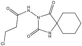 3-CHLORO-N-(2,4-DIOXO-1,3-DIAZASPIRO[4.5]DEC-3-YL)PROPANAMIDE Struktur