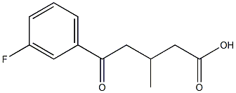 5-(3-FLUOROPHENYL)-3-METHYL-5-OXOVALERIC ACID 95% Struktur