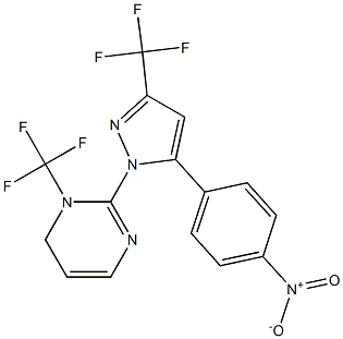 5-(4-NITROPHENYL)-1-[3-(TRIFLUOROMETHYL)PYRIMIDIN-2-YL]-3-(TRIFLUOROMETHYL)PYRAZOLE Struktur