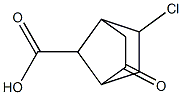 (+) 6-CHLORO-7-CARBOXY-BICYCLO-[2,2.1] HEPTAN-3-ONE Struktur