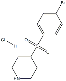 4-[(4-BROMOPHENYL)SULFONYL]PIPERIDINEHYDROCHLORIDE, 90+% Struktur