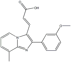 3-[2-(3-METHOXY-PHENYL)-8-METHYL-IMIDAZO[1,2-A]-PYRIDIN-3-YL]-ACRYLIC ACID 96% Struktur