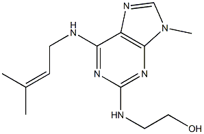 2-(2-HYDROXYETHYLAMINO)-6-(ISOPENT-2-ENYLAMINO)-9-METHYLPURINE 98% (HPLC) Struktur