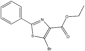 5-BROMO-2-PHENYLTHIAZOLE-4-CARBOXYLIC ACID ETHYL ESTER, 95+% Struktur