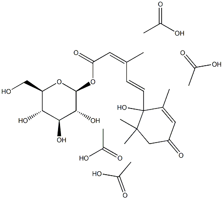 ()-CIS,TRANS-ABSCISIC ACID-BETA-D-GLUCOPYRANOSYL ESTER TETRAACETATE 98% (HPLC) Struktur