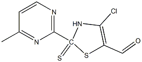 4-CHLORO-2-(4-METHYLPYRIMIDINYL-2-THIO)-5-THIAZOLECARBOXALDEHYDE, 95+% Struktur