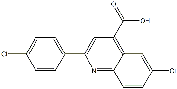 6-CHLORO-2-(4-CHLOROPHENYL)QUINOLINE-4-CARBOXYLICACID Struktur