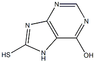 6-HYDROXY-8-MERCAPTOPURINE 97% (HPLC) Struktur