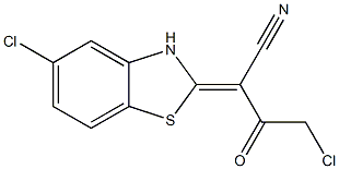 4-CHLORO-2-(5-CHLORO-1,3-BENZOTHIAZOL-2(3H)-YLIDENE)-3-OXOBUTANENITRILE Struktur