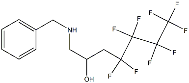 1-Benzylamino-4,4,5,5,6,6,7,7,7-nonafluoro-heptan-2-ol Struktur