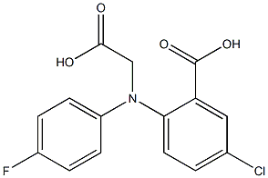 N-4-FLUOROPHENYL-N-(4-CHLORO-2-CARBOXY-PHENYL)GLYCIINE Struktur