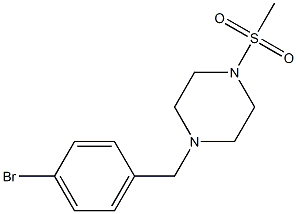 (4-BROMO-BENZYL)-4-METHANESULFONYL- PIPERAZINE Struktur