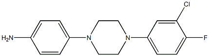 1-(3-CHLORO-4-FLUOROPHENYL)-4-(4-AMINOPHENYL) PIPERAZINE Struktur