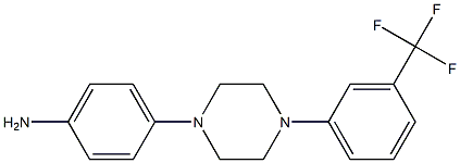 1-(3-TRIFLUOROMETHYL PHENYL)-4-(4-AMINOPHENYL )PIPERAZINE Struktur