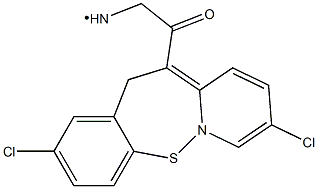 2,8-DICHLORO-11-(GLYCYL-N-YL) DIBENZO(B,F)THIAZEPINE Struktur