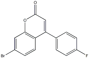 7-bromo-4-(4-fluoro-phenyl)-chromen-2-one Struktur