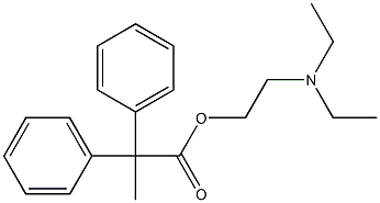 Diethylaminoethyl Diphenylpropionate Struktur