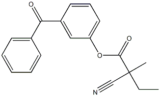 ETHY METHYL (3-BENZOYLPHENYL) CYANOACETATE Struktur