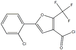 5-(2-CHLOROPHENYL)-2-(TRIFLUOROMETHYL)-3-FUROYL CHLORIDE Struktur