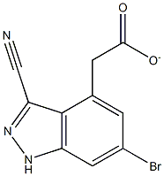 6-BROMO-3-CYANOINDAZOLE-4-METHYL CARBOXYLATE Struktur