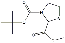 N-BOC-2-THIAZOLIDINECARBOXYLIC ACID METHYL ESTER Struktur