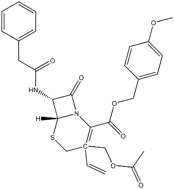 7-PHENYLACETAMIDO-3-VINYLCEPHALOSPORANIC ACID-4-METHOXYBENZYL ESTER Struktur