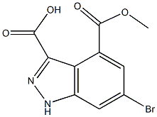 6-BROMO-4-METHOXYCARBONYLINDAZOLE-3-CARBOXYLIC ACID Struktur