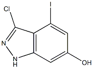 4-IODO-6-HYDROXY-3-CHLOROINDAZOLE Struktur