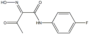 N-(4-FLUORO-PHENYL)-2-HYDROXYIMINO-3-OXO-BUTYRAMIDE Struktur