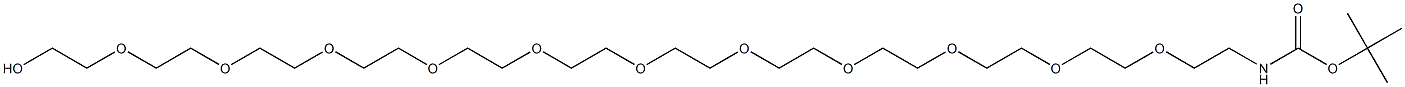 35-(t-Butyloxycarbonylamino)-3,6,9,12,15,18,21,24,27,30,33-undecaoxapentatriacontan-1-ol Struktur