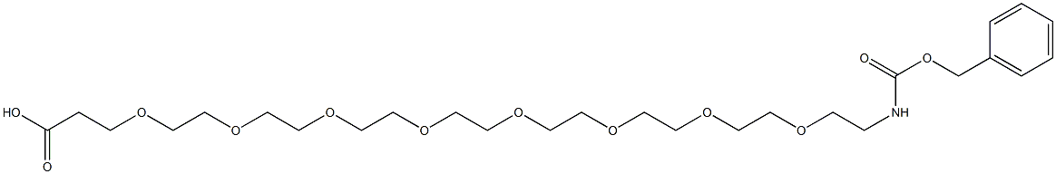 1-Benzyloxycarbonylamino-3,6,9,12,15,18,21,24-octaoxaheptacosan-27-oic acid Struktur