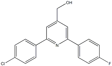 (2-(4-chlorophenyl)-6-(4-fluorophenyl)pyridin-4-yl)methanol Struktur