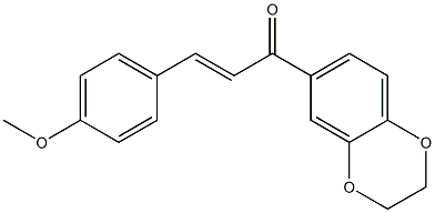 (E)-1-(2,3-dihydrobenzo[b][1,4]dioxin-6-yl)-3-(4-methoxyphenyl)prop-2-en-1-one Struktur