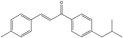 (E)-1-(4-isobutylphenyl)-3-p-tolylprop-2-en-1-one Struktur