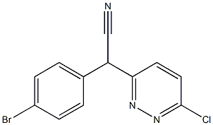 2-(4-bromophenyl)-2-(6-chloropyridazin-3-yl)acetonitrile Struktur