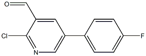 2-chloro-5-(4-fluorophenyl)pyridine-3-carbaldehyde Struktur