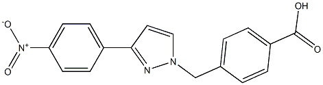 4-((3-(4-nitrophenyl)-1H-pyrazol-1-yl)methyl)benzoic acid Struktur