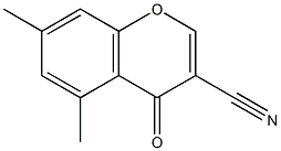 5,7-dimethyl-4-oxo-4H-chromene-3-carbonitrile Struktur