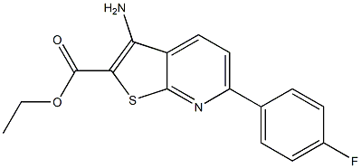 ethyl 3-amino-6-(4-fluorophenyl)thieno[2,3-b]pyridine-2-carboxylate Struktur