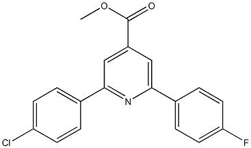 methyl 2-(4-chlorophenyl)-6-(4-fluorophenyl)pyridine-4-carboxylate Struktur