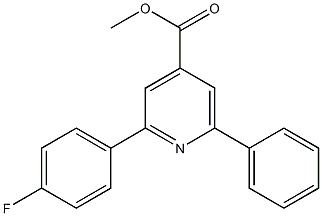 methyl 2-(4-fluorophenyl)-6-phenylpyridine-4-carboxylate Struktur