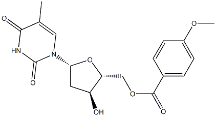 5'-O-Anisoylthymidine Struktur