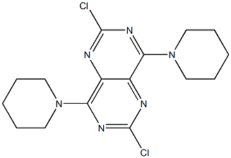 2,6-DICHOLRO-4,8-DIPIPERIDINOPYRIMIDO-(5,4-D)-PYRIMIDINE Struktur